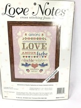 JCA Love Notes Language of Love Cross Stitch Kit 08311 with mat 7.5&quot; x 5... - £15.20 GBP