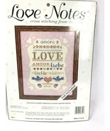 JCA Love Notes Language of Love Cross Stitch Kit 08311 with mat 7.5&quot; x 5... - £15.01 GBP