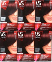 6 Vidal Sassoon VS Ultra Vibrant Hair Color 3RV London Luxe Magnetic Mahogany - £37.02 GBP