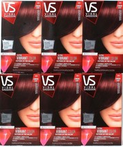 6 Vidal Sassoon VS Ultra Vibrant Hair Color 3RV London Luxe Magnetic Mah... - £35.12 GBP