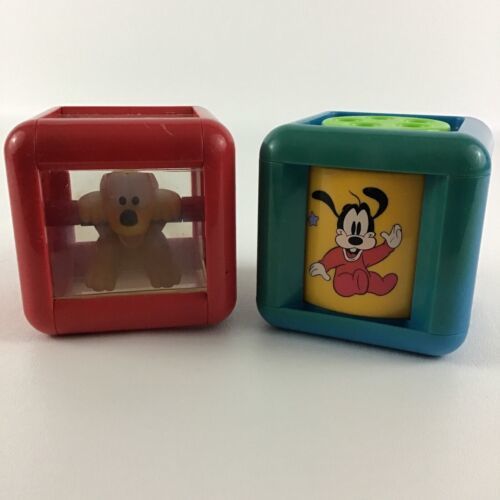 Disney Babies Blocks Baby Toys Spinner Pluto Daisy Goofy Donald Vintage 90s - $18.76