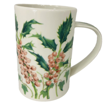 Dunoon Coffee Mug The Holly and The Ivy Scotland Stoneware Pink Berries - £14.95 GBP