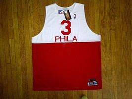 Authentic Reebok Philadelphia Sixers 76ers Allen Iverson - White/Red Jersey 60 - £117.98 GBP