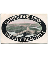 Cambridge MN Bridge Over Rum River c1910 Unposted Antique Postcard - $1.89