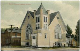 Roseburg Oregon Baptist Church Antique 1909 Vintage Postcard - £2.26 GBP
