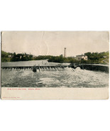 c1908 Anoka MN Rum River and Dam Vintage Antique Postcard - Double Postmark - £1.17 GBP