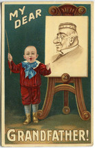 My Dear Grandfather - Vintage Antique 1911 European Embossed Color Postcard - £3.83 GBP