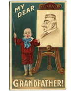My Dear Grandfather - Vintage Antique 1911 European Embossed Color Postcard - £3.84 GBP