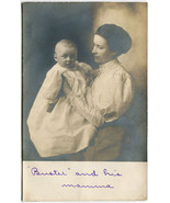 Titanic Era Mother and Baby Christening Antique 1907 Real Photo Postcard - £3.89 GBP