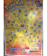 1999 Burger King Pokemon Poster of all 57 Pokemon&#39;s available - $12.00