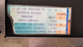 Peter Gabriel / Genesis - Vintage Laminated July 21, 1987 Concert Ticket Stub - £15.18 GBP