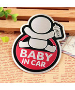 Baby In Car with Milk Bottle Metallic Car Sticker Emblem Decal Pink 10cm... - £10.29 GBP