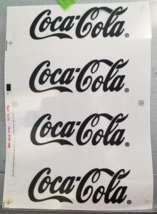 Coca-Cola® Logo Modern Preproduction Advertising Art Work Black White Fo... - £15.14 GBP
