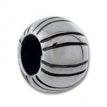 Authentic Carlo Biagi Sterling Silver Ball Line Charm Bead For European Bracelet - £13.93 GBP