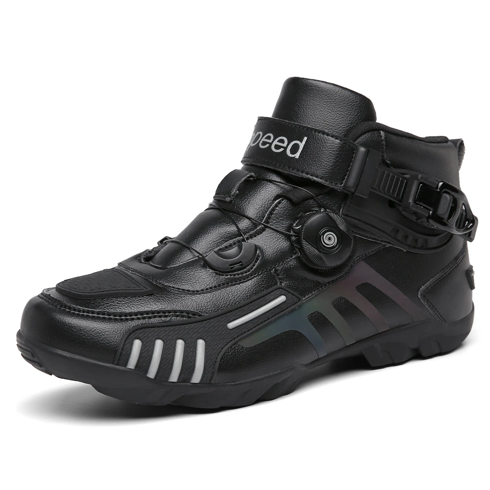Professional Motorcycle Racing Boots Winter MTB Flat Cycling Shoes Men Speed Rou - £248.66 GBP
