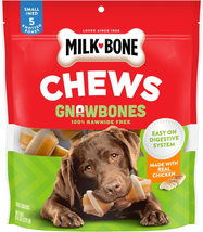 Chews Gnawbones Rawhide Free Dog Treats, Chicken, 5 Long Lasting Smal - $14.63