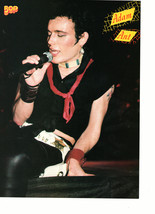 Adam Ant teen magazine pinup clipping sitting on the stage earing Bop Rockline  - $3.50