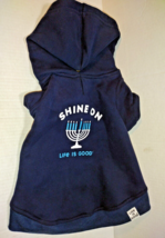 Life Is Good Dog Hoodie Fleece Sweatshirt Size Medium Blue Shine On - $9.50