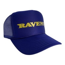 New Baltimore Ravens Retro Trendy Purple Hat 5 Panel High Crown Trucker Snapback - £18.69 GBP