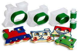 Train Cookie Cutters CASE LOT 12 SETS ~ Snap-Fit 5-Piece Train Shapes / Cuisipro - £46.99 GBP