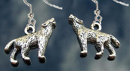 Funky Werewolf Wolf Howling Earrings Gothic Canine Animal Peta Costume Jewelry - £5.56 GBP