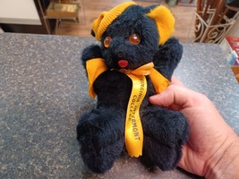 Vtg Virginia Intermont College Black Yellow Plush Bear - $74.24