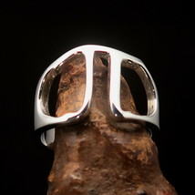 Excellent crafted Greek Lower case Letter Initial Ring PI - Sterling Silver - $44.00