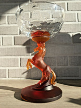 Cristal de Paris French Glass Horse Cup Amber New - £319.74 GBP