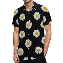 Mondxflaur Daisy Button Down Shirts for Men Short Sleeve Pocket Casual - £20.77 GBP