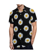 Mondxflaur Daisy Button Down Shirts for Men Short Sleeve Pocket Casual - $35.65 CAD