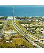 1970s Postcard Chesapeake Bay Bridge Tunnel Virginia South Toll Plaza Vt... - $19.99