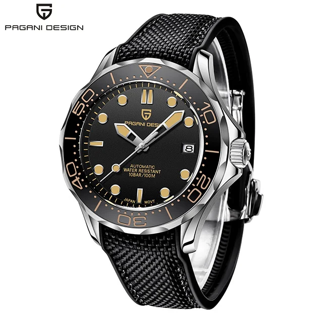 PAGANI DESIGN Men&#39;s Automatic    Men Mechanical Wristwatch waterproof 007 Comman - £205.67 GBP