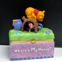 Winne the Pooh jewelry box trinket piglet figurine wheres my honey rumbl... - £38.88 GBP