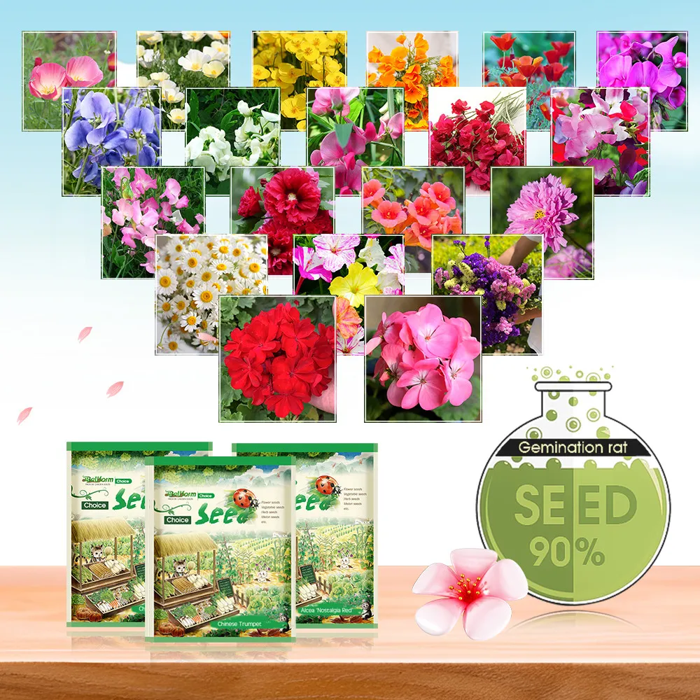 ArfanJaya Heirloom Seeds of 20 Flowers Assortment in Distinctive Pack Combo - $24.99