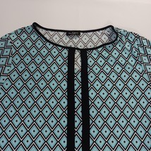 Nue Options Women’s Green/Black Geometric 3/4 Sleeve Blouse Size 2X Chest 52" image 12
