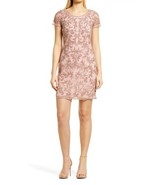 Pisarro Nights Beaded Mesh Cocktail Dress SZ 10 Dusty Pink - €118,17 EUR