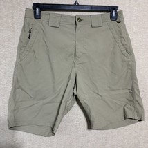 Filson Outdoorsman 9” Shorts Men’s Medium Grey Khaki Nylon Hiking Stretc... - $32.71