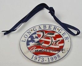 Longaberger Collectors Club 25th Anniversary 1973 1998 Basket Tie-On Accent - £15.20 GBP