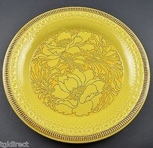 Franciscan China Amapola Pattern Dinner Plate 10.75&quot; D Mustard Yellow Pottery - £17.49 GBP