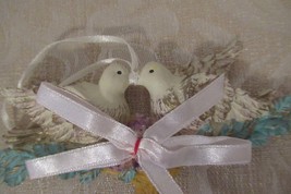 Dove ornament, kissing doves, valentines love birds, two turtle doves, love bird - £7.83 GBP