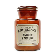 Paddywax Apothecary Glass Candle 8oz - Amber &amp; Smoke - £31.55 GBP