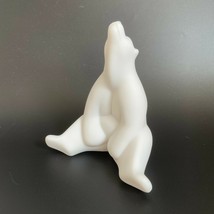 John Perry 1997 Sitting Polar Bear Sculpture Modern Art Figurine Abstrac... - $35.00
