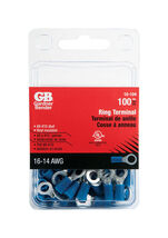 Gardner Bender 10-104 100PK Ring Terminal, 100 Pack, Blue - $30.03 CAD