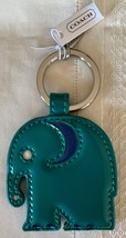 Coach 66279 Elephant Motif Patent Leather Keychain Key Fob Rare NWT NIP - £63.49 GBP