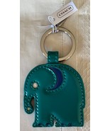 Coach 66279 Elephant Motif Patent Leather Keychain Key Fob Rare NWT NIP - £63.14 GBP