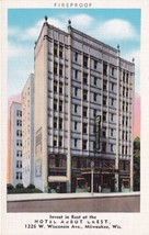 Abbot Crest Hotel Milwaukee Wisconsin WI Postcard C11 - £2.39 GBP