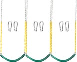 3 Pack Green Swing Seats Heavy Duty With 66&quot; Chain, Swing Set Accessorie... - $91.99