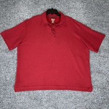 Mountain Hardwear Polo Shirt Mens 2XL (L) Red Solid Short Sleeve Casual Adult - £14.54 GBP