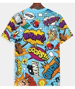 Men’s All Over Print Comic Book Quotes Short Sleeve T Shirt Size 2XL - $285.10 MXN