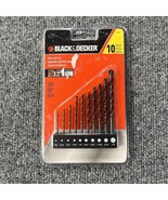 Black &amp; Decker 15557 10 piece Drill Bit Set, for Wood, Metal  &amp; PVC - $25.62 CAD